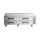 Chef AAA - CBE-72-HC, Commercial 72" Chef Base Refrigerator 4 Drawer 1100lbs Capacity